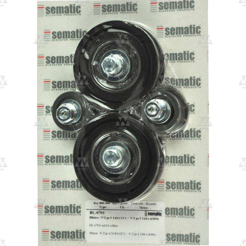 BL-0701 | KIT RUEDAS PARA CARRO (2 X SUPERIORES D.74MM Y 2 X INFERIORES D.36MM)