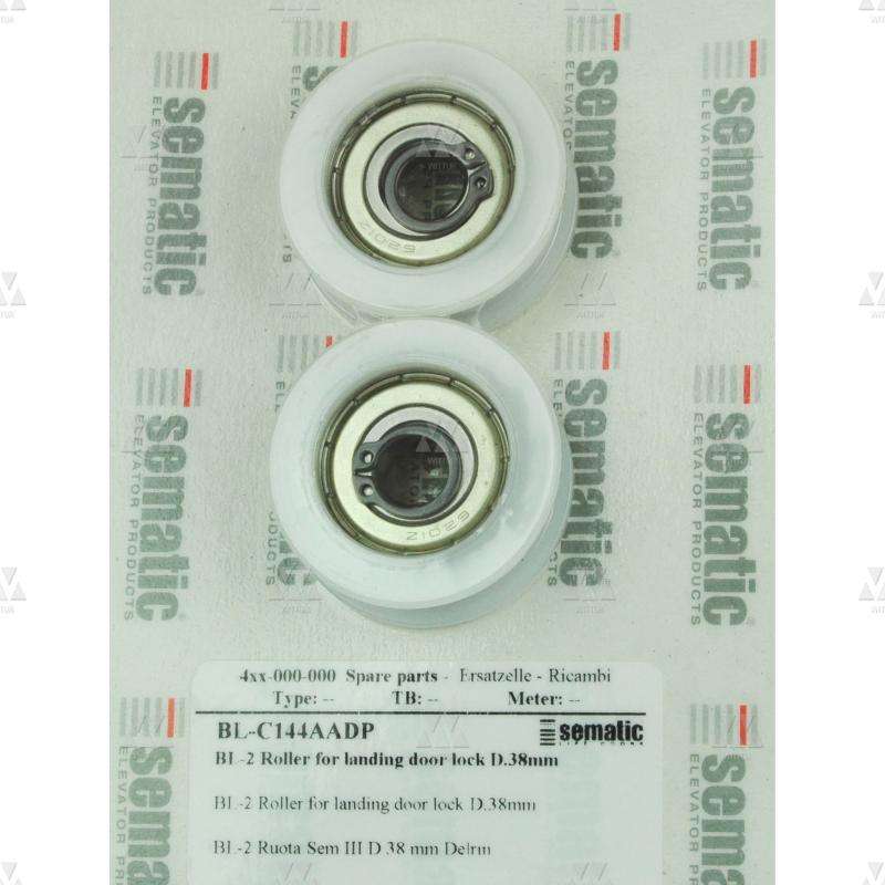 BL-C144AADP | 2 X RUEDA PARA CERRADURA PUERTA DE PISO D.38MM (D.EXTERNO 43MM)