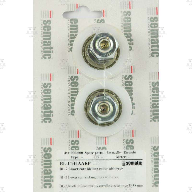 BL-C144AARP | 2 X RUEDAS DE PIE DEL CARRO INFERIOR D.38MM CON EXCENTRICO