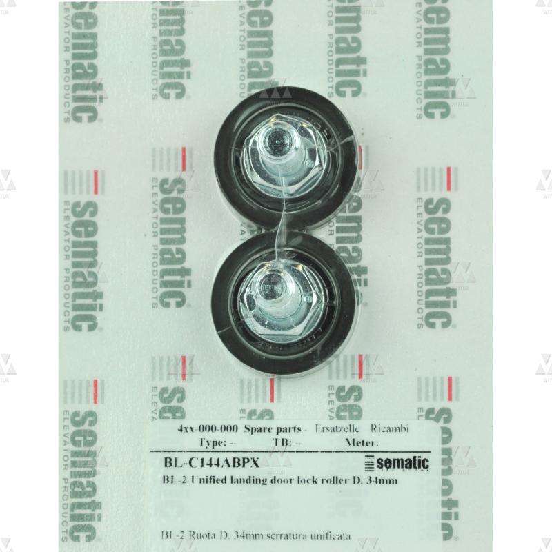 BL-C144ABPX | 2 X RODILLO UNIFICADO PARA CERRADURA DE PUERTA DE RELLANO D.34MM (EXTERIOR)