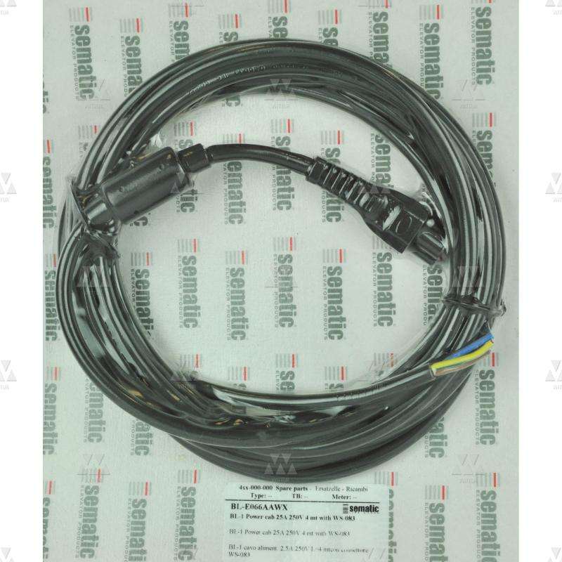 BL-E066AAWX02 | 1 X CABLE DE ALIMENTACIÓN PARA CONTROLADOR SDS 2,5A 250V L=4MT CON CONECTOR WS-083